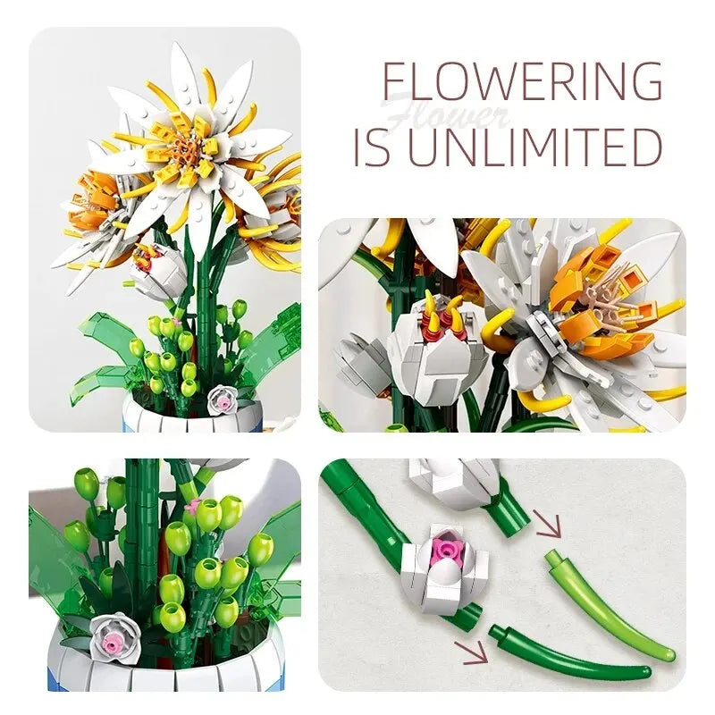 Flower Bonsai Building Blocks Epiphyllum Plant